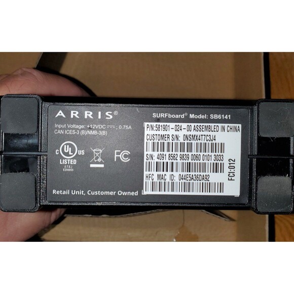 ARRIS SURFboard SB6141 modem and power supply - Picture 5 of 12